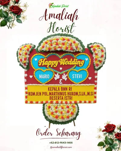 Karangan Papan Bunga Pernikahan di Kedung Halang